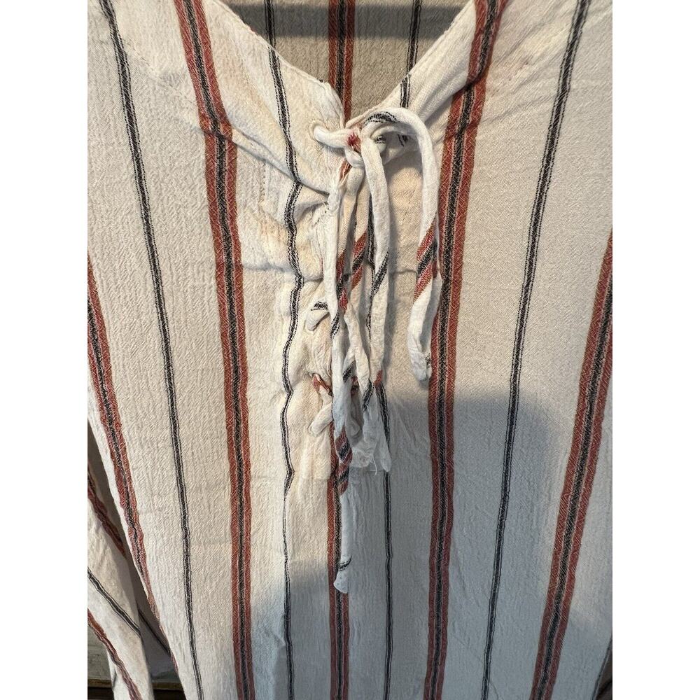 Collection by Bobeau Women's Tank 1XL Striped Linen-Feel Top - Picture 3 of 8